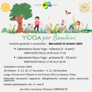 Laboratorio gioca a Yoga bambini